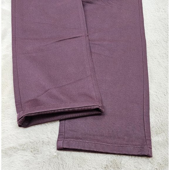 TR Premium Comfort-Fit Casual Stretch Flat Front Burgundy Chino Pants - Picture 7 of 11